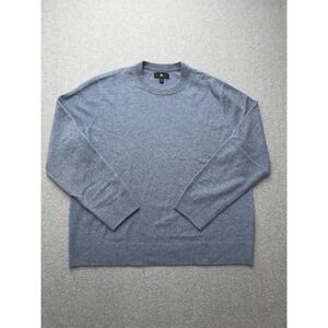 Banana Republic 100% Cashmere Sweater Mens XL Blue Crewneck Pullover Soft Knit